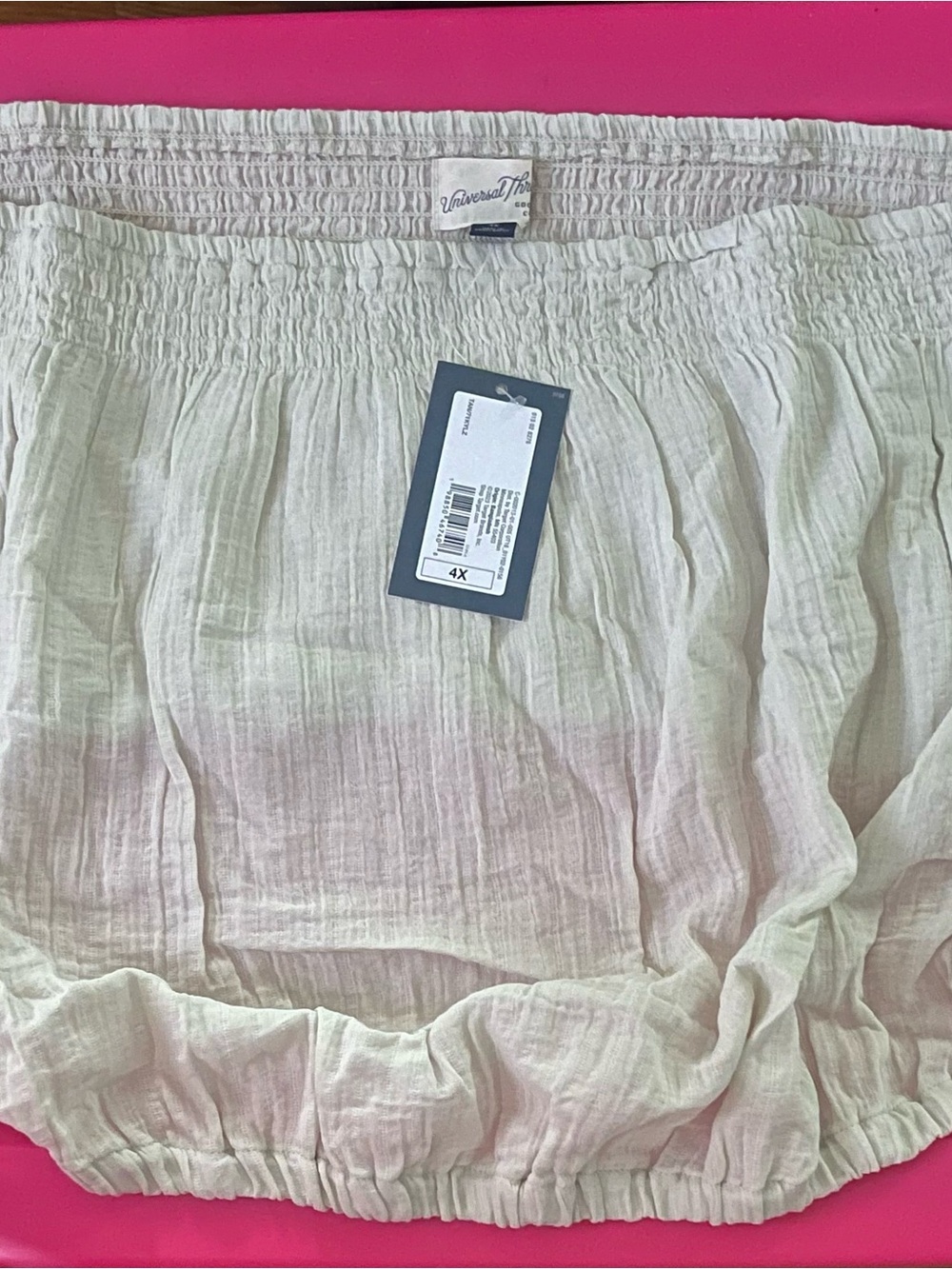 Universal Thread Light Cream Gauze Bandeau/Tube type top.